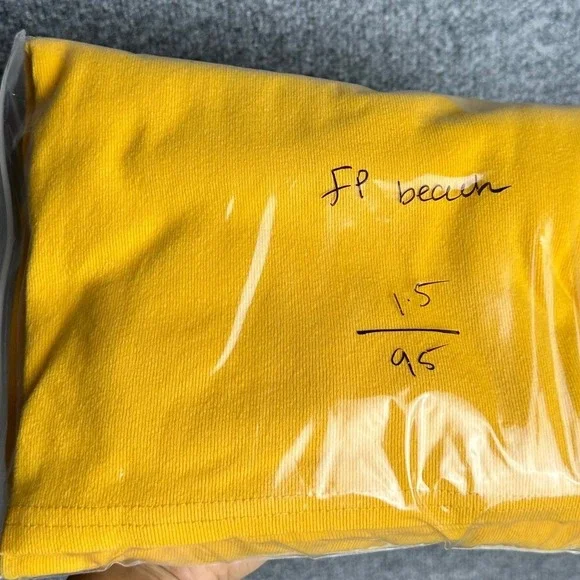 FP Beach Free People Dress Womens XS Yellow Excellent Ribbed Knit Tank - Picture 8 of 8